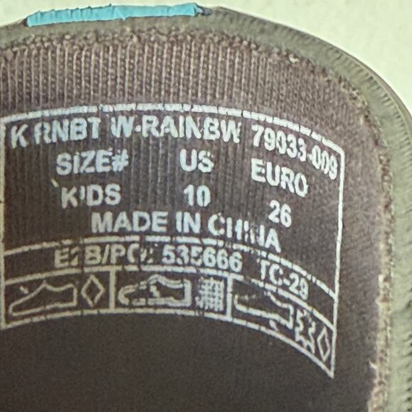 Bogs Kids size 10 Black Rainbow Rain Boots - Picture 9 of 9